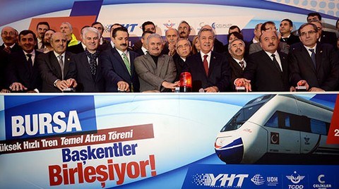 Bursa Yüksek Hızlı Tren Hattı'nın Temeli Atıldı