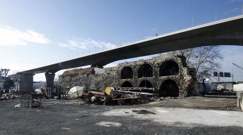 Haliç Metro Geçiş Köprüsü İnşaatında 2 Ay Sonrası