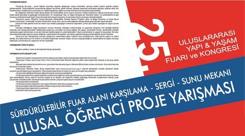 Sürdürülebilir Fuar Alanı Karşılama - Sergi - Sunu Mekanı Ulusal Öğrenci Mimari Proje Yarışması