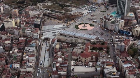 İşte Taksim Meydanı'nın Havadan Son Görüntüleri!