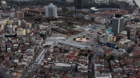 İşte Taksim Meydanı'nın Havadan Son Görüntüleri!