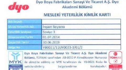 DYO Akademi İlk 'Mesleki Yeterlilik Belgesi'ni Verdi