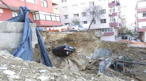 Maltepe'de Temel Kazısı Sırasında Göçük Meydana Geldi!