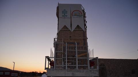 Hasankeyf'te İmam Abdullah Zaviyesi'nin Minaresi de Taşındı