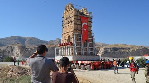 Hasankeyf'te İmam Abdullah Zaviyesi'nin Minaresi de Taşındı