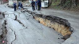 Zonguldak'ta Yol Çöktü