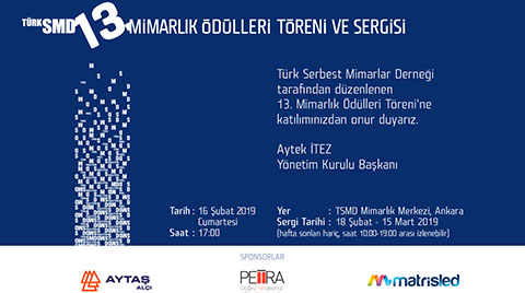 13. TSMD Mimarlık Ödülleri Töreni