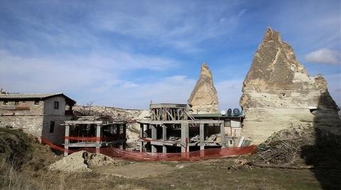 Göreme'deki Otel İnşaatının Yıkımına Ara Verildi