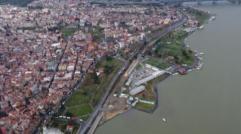 Eminönü-Alibeyköy Tramvay Hattı Havadan Görüntülendi