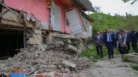 Ordu'da Heyelan Nedeniyle 6 Ev Tahliye Edildi