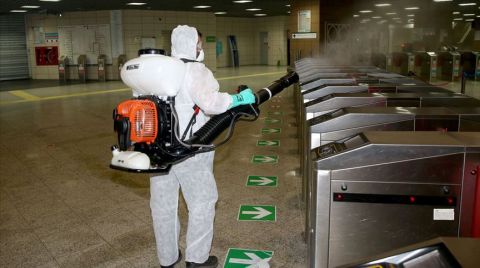 Marmaray İstasyonlarında Dezenfekte Çalışmaları Sıklaştırıldı