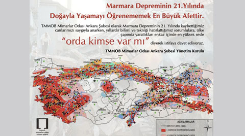 Mimarlar Odası Ankara Şubesi Marmara Depremi Açıklaması