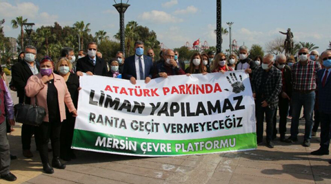 Mersin Limanı'nın Genişletilmesi Protesto Edildi