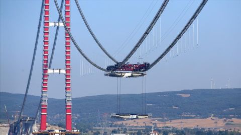 Çanakkale Köprüsü'nün 3. Tabliye Montajına Başlandı