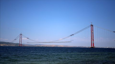 Çanakkale Köprüsü'nde Geçiş Yolunun Yarısından Fazlası Hazır