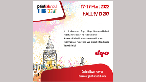 DYO, paintistanbul & Turkcoat Fuarı’nda Yerini Alıyor