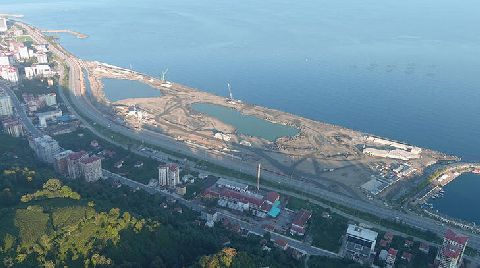 Rize Şehir Hastanesi'nde Deniz Dolgusunun Yüzde 73'ü Tamam