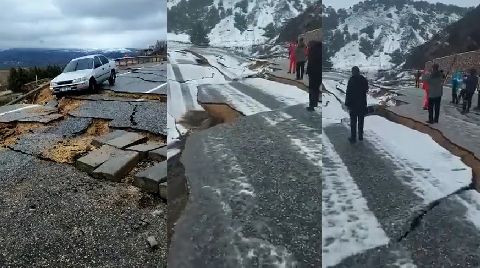 Deprem Nedeniyle Yollarda Büyük Hasar Oluştu