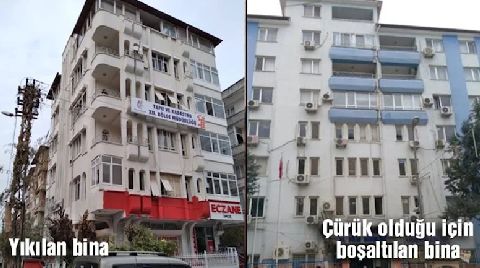 Çürük Diye Terk Edilen Bina Ayakta, Taşınılan Bina Yıkıldı