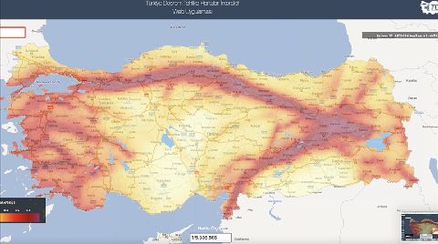 AFAD'dan Adrese Göre Deprem Tehlikesinin Görülebildiği Harita Uygulaması