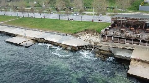 Beylikdüzü Sahilindeki Çökmeler Sonrası Uyarı 