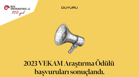 2023 VEKAM Araştırma Ödülü Başvuruları Sonuçlandı