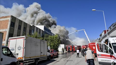 Ankara'da Sanayi Sitesinde Yangın