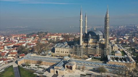 Selimiye'nin 4 Minaresinden Üçünde Restorasyon Tamamlandı