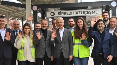 Sirkeci-Kazlıçeşme Raylı Sistem Hattı Bugün Açılacak