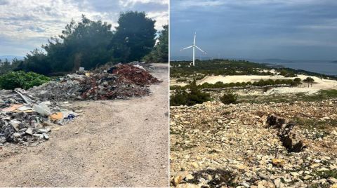 Çeşme’de SİT Alanında Kaçak Hafriyat Tahribatı