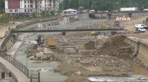 Rize'de Potomya Deresi Islah Projesi'ne Köylülerden Tepki