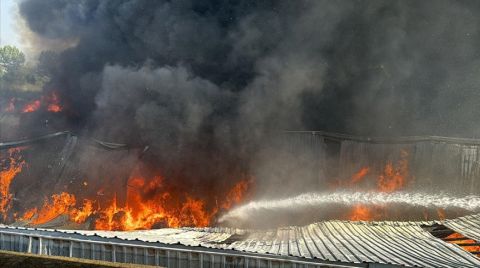 Geri Dönüşüm Tesisinde Çıkan Yangın Yayılıyor