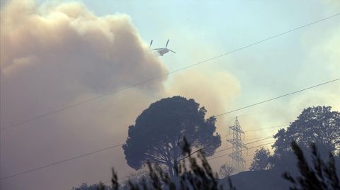 Aydın'da Ormanlık Alanda Çıkan Yangına Müdahale Sürüyor