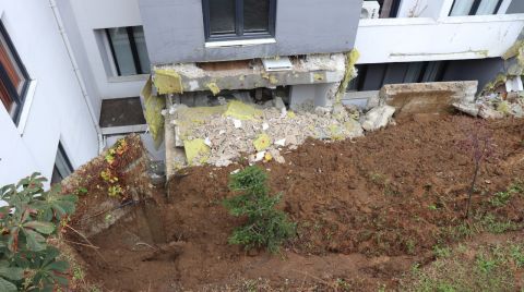 Ordu'da İstinat Duvarı Çöktü; 48 Daireli Bina Boşaltıldı