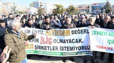 Kırşehir’de Altın Madeni Protestosu