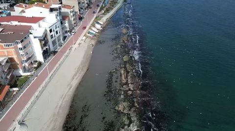 Tekirdağ'da Deniz Çekildi; 'Kral Yolu' Ortaya Çıktı