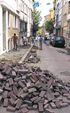 Fatih Kaldırımları Ters-yüz Ediliyor