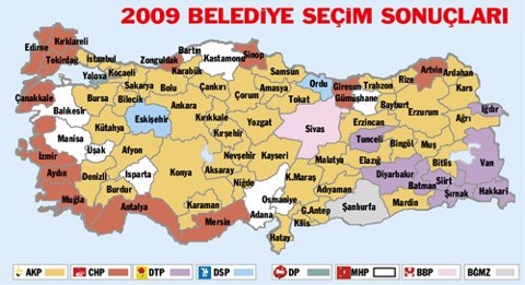 İşte AKP'nin Kaybettiği 15 Belediye