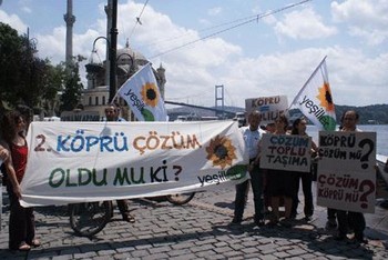 Yeşiller Partisi'nden 3. Köprü Protestosu
