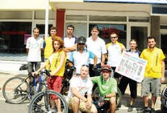 Termik Santrala Pedallı Protesto