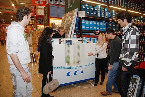 E.C.A’nın 'Su Tasarrufu Demosu' Koçtaş, Praktiker ve Bauhaus Yapı Marketlerde