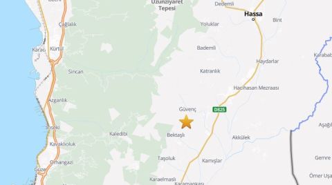 Hatay'da 4 Büyüklüğünde Deprem