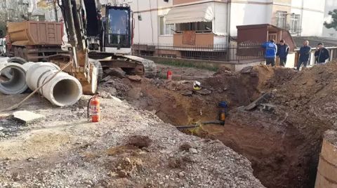 Altyapı Çalışmasında Doğalgaz Hattında Sızıntı