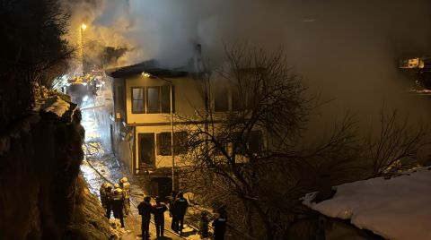 Safranbolu’da Tarihi Konak Yandı