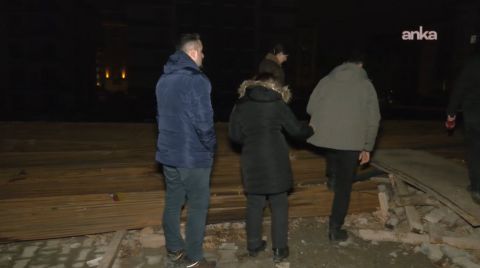 Depremde Yıkılan Binanın Yerine Ruhsatsız İnşaat