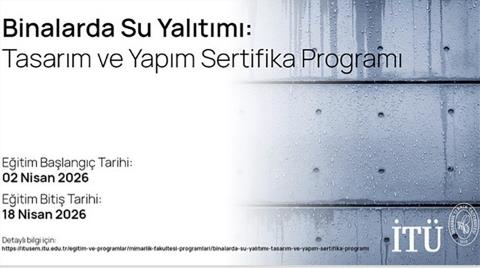 Binalarda Su Yalıtımı: Tasarım ve Yapım Sertifika Programı