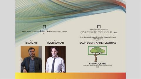Mimarlar Odası Oktay Ekinci Basın Ödülleri ve Çevreye Katkı Özel Ödülleri Açıklandı