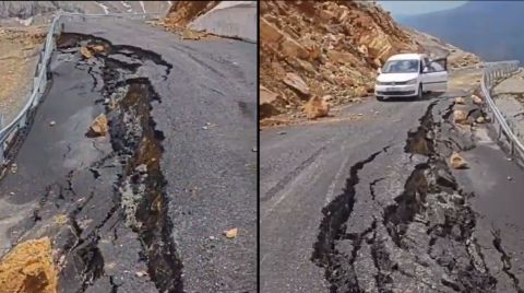 153 Milyon TL Harcanan Yol 1 Yıl Dolmadan Çöktü