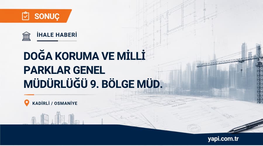 Doğa Koruma Ve Milli Parklar 9. Bölge Müdürlüğü Yedigöller Milli Parkı Ahşap İskele Ve Köprülerin Yenilenmesi Yapım İhale Sonucu