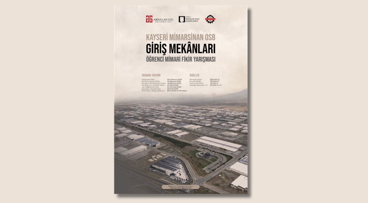 Kayseri Mimarsinan OSB Giriş Mekânları Öğrenci Mimari Fikir Yarışması
